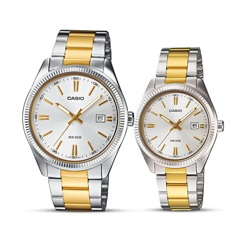 Casio Enticer Two-tone Couple Watch | MTP/LTP-1302SG-7A